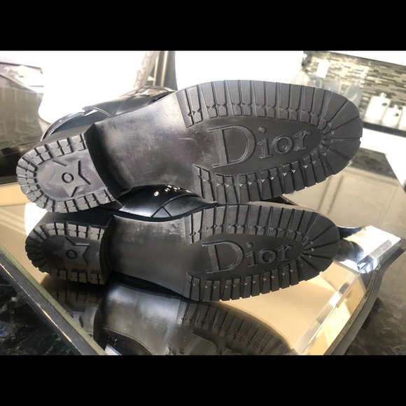 Dior black leather studded logo strap biker b - Picture 5 of 13